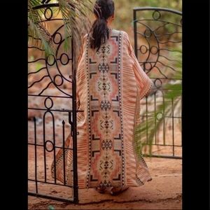 Geometric print kimono NWOT